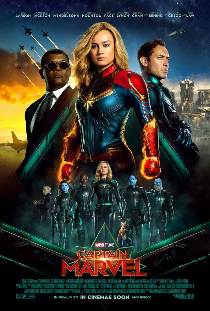 captain marvel release poster for the mcu movie