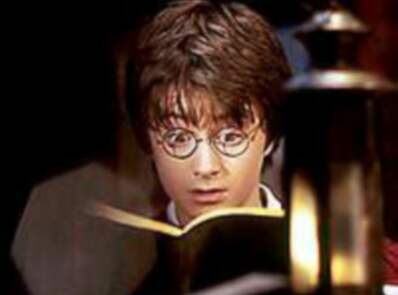 Harry reading in Tom Riddle's Diary